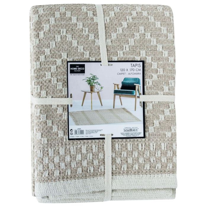 Alfombra Beige Home Deco Factory 120x170 cm  1