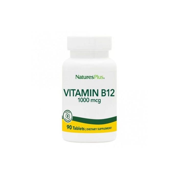 NATURES PLUS Vitamina B12 Metilcobalamina 1000 µg Comprimidos, Apto para Vegetarianos, Suplemento Alimenticio, 90 Unidades