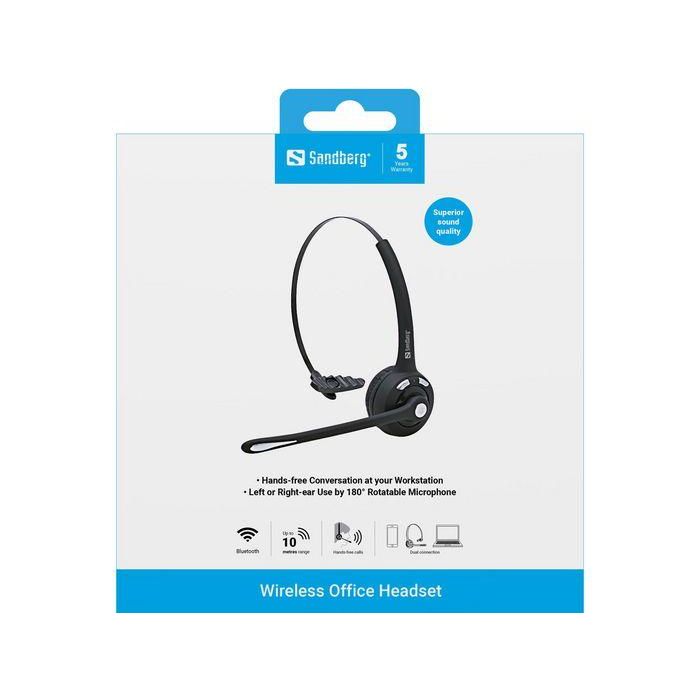 Sandberg Auriculares Inalámbricos de Oficina Bluetooth Manos Libres Alta Calidad de Audio para Smartphone 4