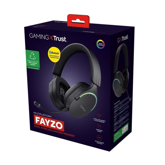 Auriculares Gaming Inalámbricos con Micrófono Trust Gaming GXT 491 Fayzo/ Bluetooth/ Jack 3.5/ Negros 5