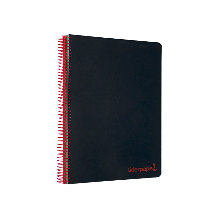 Liderpapel Cuaderno Espiral A5 Micro Wonder Tapa Plástico 120 Hojas 90gr Cuadro 5mm Negro 4