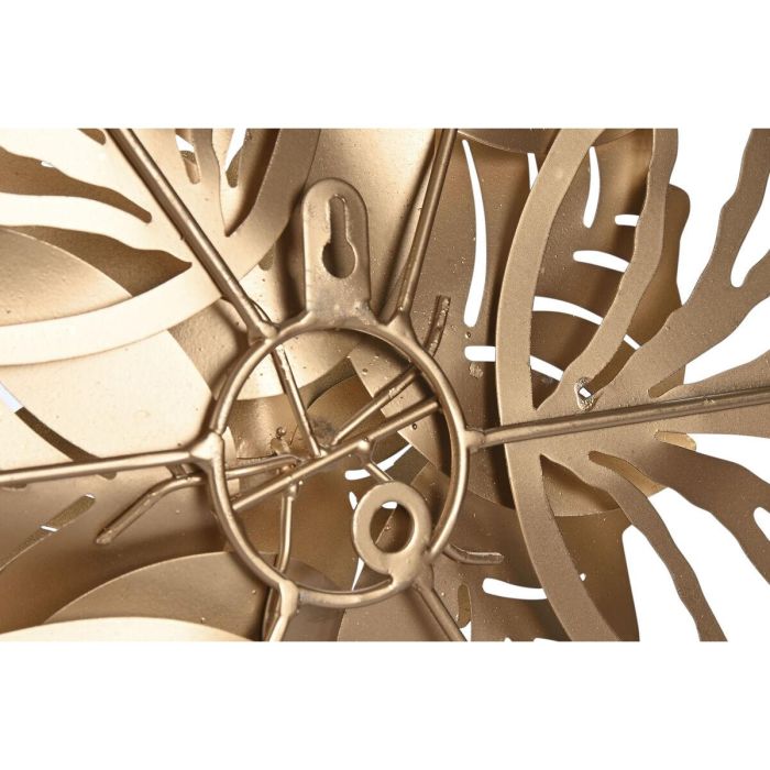 DKD Home Decor Panel Decorativo de Pared Moderno con Diseño Floral Fabricado en Metal Dorado Medidas 51x6x51 cm Set de 2 Unidades 1 DKD Home Decor Panel Decorativo de Pared Moderno con Diseño Floral Fabricado en Metal Dorado Medidas 51x6x51 cm Set de 2 Unidades 1