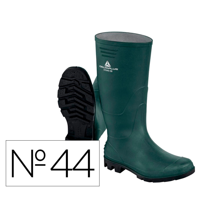 Deltaplus Botas de seguridad Stone PVC verde suela de tacos talla 44 0 Deltaplus Botas de seguridad Stone PVC verde suela de tacos talla 44 0