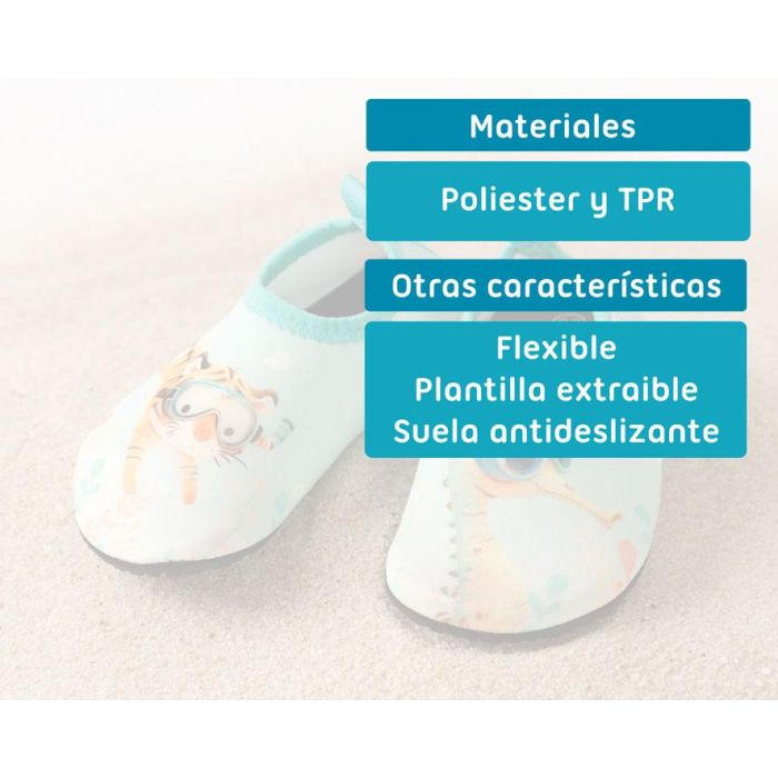 Kiokids Escarpines de Bebé Antideslizantes para Playa y Piscina Ocean Dreams Talla 27 Color Menta