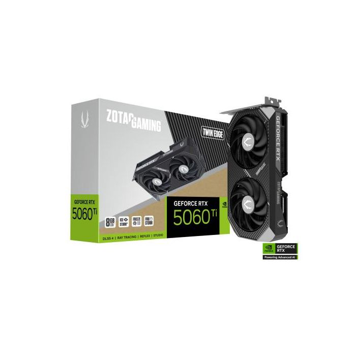 Vga Zotac Rtx 5060 Ti 8Gb Twin Edge,Nv,Rtx5060Ti,8Gb,Gddr7,128Bit,1Hdmi+3Dp,2 Ventiladores (ZT-B50610E-10M) Vga Zotac Rtx 5060 Ti 8Gb Twin Edge,Nv,Rtx5060Ti,8Gb,Gddr7,128Bit,1Hdmi+3Dp,2 Ventiladores (ZT-B50610E-10M)