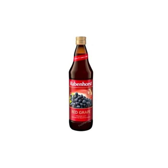 RABENHORST Zumo Uva Roja con Hierro 750ml, sin Azúcar Añadido, no Concentrado, sin Gluten