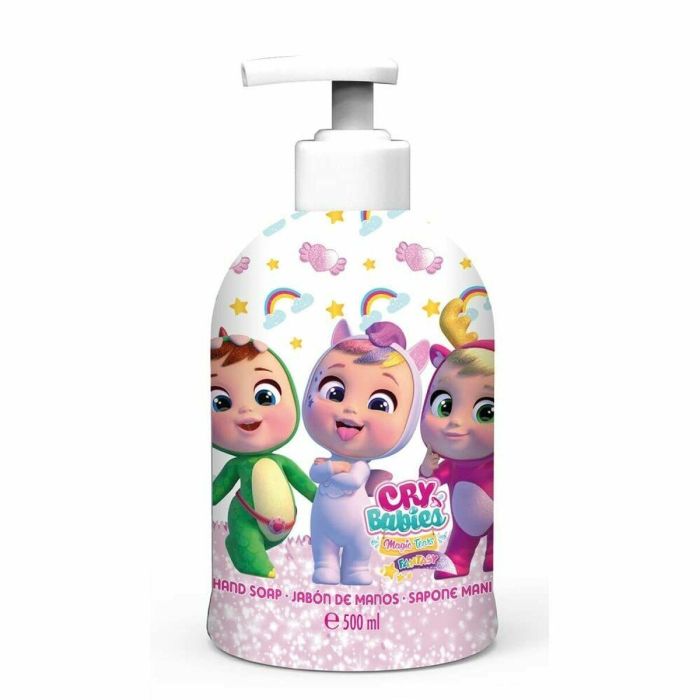 Cartoon CRY BABIES Jabón de Manos para Niños, Gel Lavamanos Vegano con 90% Ingredientes Naturales y Dispensador 500 ml Cartoon CRY BABIES Jabón de Manos para Niños, Gel Lavamanos Vegano con 90% Ingredientes Naturales y Dispensador 500 ml