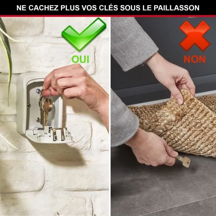 Master Lock Caja de llaves segura M Blanco Cofre de llaves Almacenamiento seguro para uso compartido de llaves 1