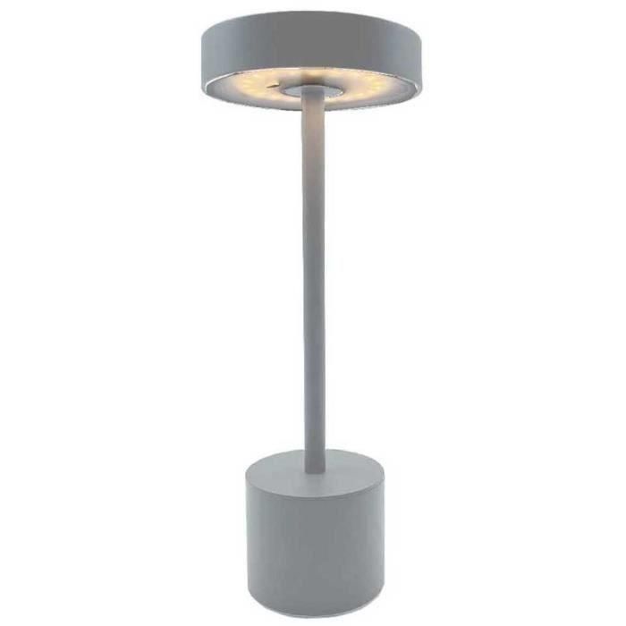 Lumisky LUM3666162006686 Lámpara de Mesa Inalámbrica Roby Grey H30 cm Aluminium Touch Gris Claro LED Lumisky LUM3666162006686 Lámpara de Mesa Inalámbrica Roby Grey H30 cm Aluminium Touch Gris Claro LED