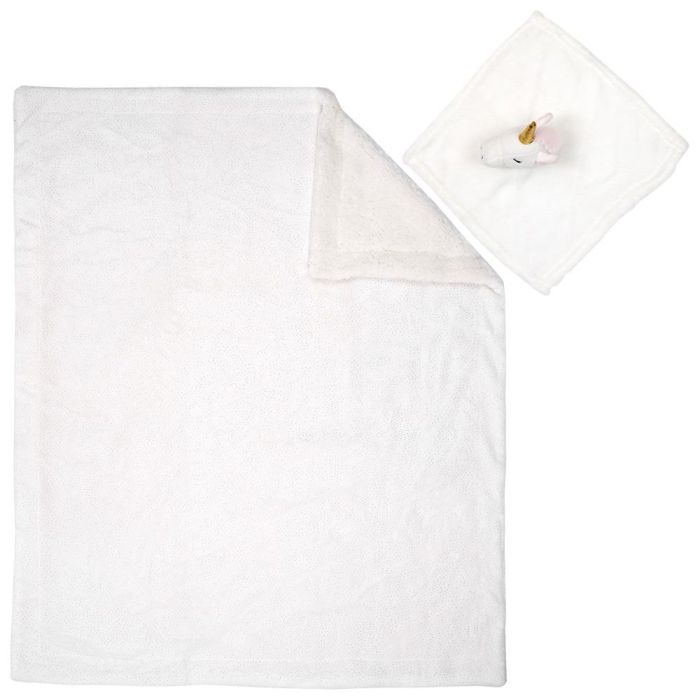 Tom et Zoe Manta Y Peluche Doudou Unicornio para Bebé 100x75 cm 1