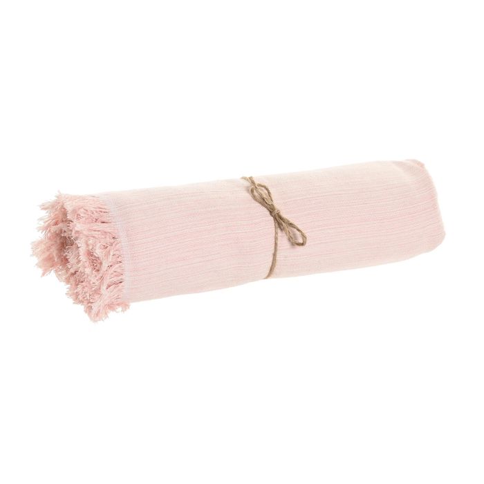 Plaid Basicos DKD Home Decor Rosa Blanco 260 x 0.2 x 160 cm (2 Unidades) 1 Plaid Basicos DKD Home Decor Rosa Blanco 260 x 0.2 x 160 cm (2 Unidades) 1