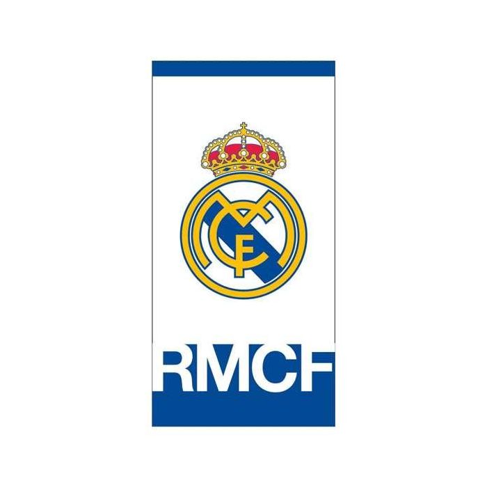 Cerdá Toalla de Microfibra Real Madrid, Medidas 70x140 cm, Color Azul, Ideal para Niños a Partir de 3 Años