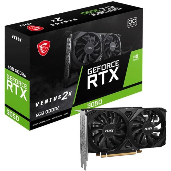 MSI Tarjeta Gráfica VENTUS GeForce RTX 3050 2X E 6G OC NVIDIA 6 GB GDDR6 0 MSI Tarjeta Gráfica VENTUS GeForce RTX 3050 2X E 6G OC NVIDIA 6 GB GDDR6 0