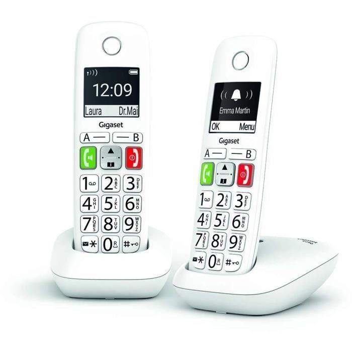 Teléfono fijo GIGASET E290 Duo Blanco 2 Teléfono fijo GIGASET E290 Duo Blanco 2
