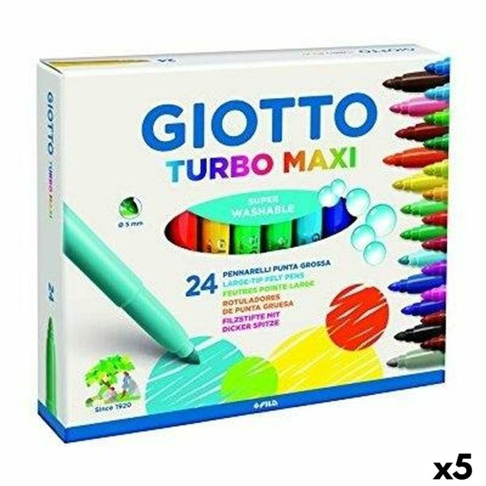 Rotuladores Giotto Turbo Maxi Multicolor (5 Unidades) Rotuladores Giotto Turbo Maxi Multicolor (5 Unidades)