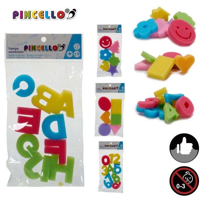 Juego de Esponjas para Manualidades Pincello - 2x28x14 cm (36 Unidades) 3 Juego de Esponjas para Manualidades Pincello - 2x28x14 cm (36 Unidades) 3
