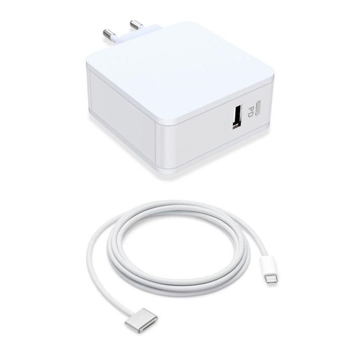 CoreParts Cargador Magsafe 3 60W para MacBook Air (2022+), MacBook Pro 14" y 16" (2021+) con Salida USB 1