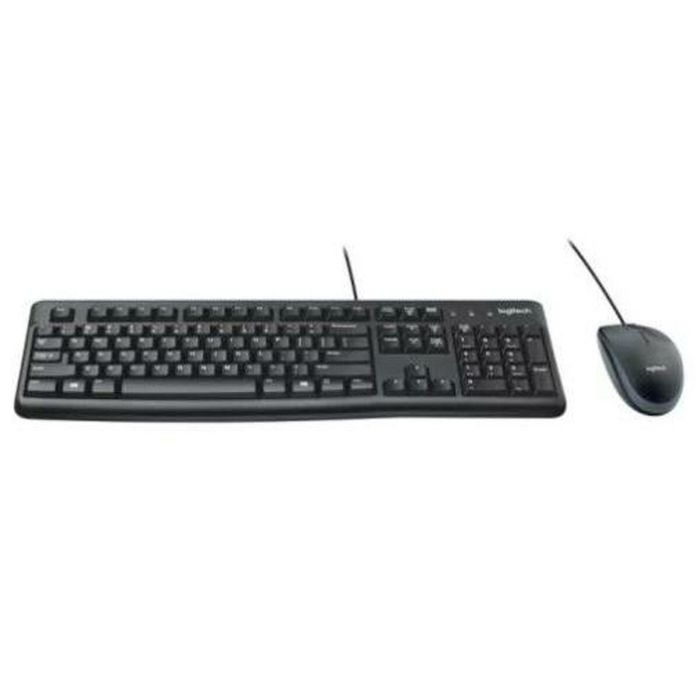 Teclado y Ratón Logitech MK120 Negro Qwerty Español (10 Unidades) 1 Teclado y Ratón Logitech MK120 Negro Qwerty Español (10 Unidades) 1