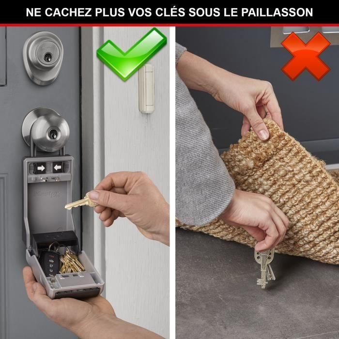 MASTER LOCK - Caja de llaves exterior con mango flexible - Nuevo diseño - Gran Capacidad - Alta Seguridad - 19,6 x 7,6 x 5,6 cm 3