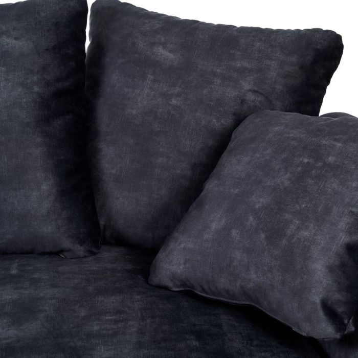 Sofá 3 Plazas Gris Oscuro Tejido Salón 228 X 97 X 100 cm