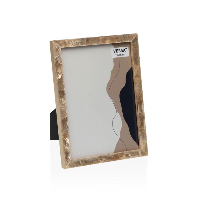 Portafoto de concha 13x18 cm, madera MDF - Versa (4 Unidades) Portafoto de concha 13x18 cm, madera MDF - Versa (4 Unidades)