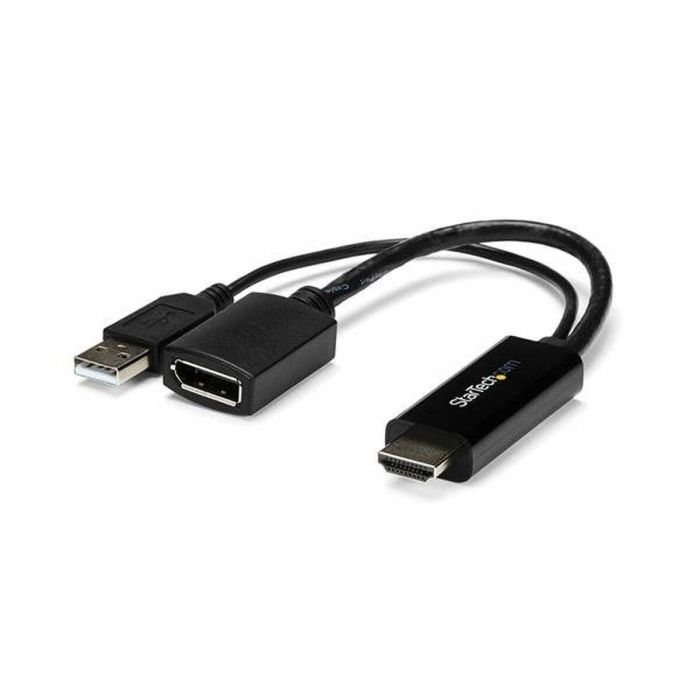 Adaptador DisplayPort a HDMI Startech HD2DP Negro 4K Adaptador DisplayPort a HDMI Startech HD2DP Negro 4K