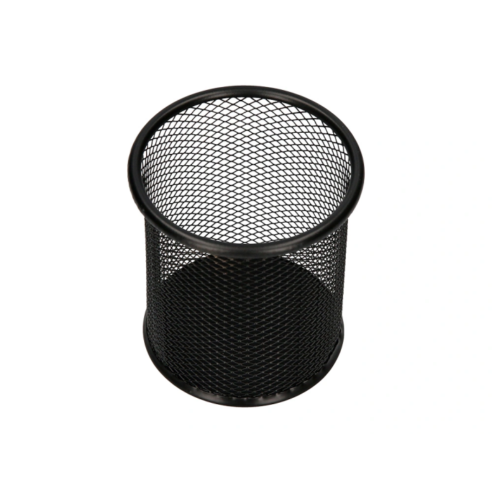 Q-connect Cubilete portalápices Negro Metal Rejilla Redondo Diámetro 86 mm Alto 105 mm 4