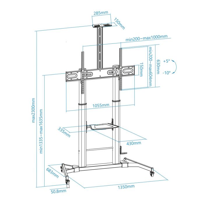 Soporte TV TooQ ZEUS 60-100" 100 kg 4 Soporte TV TooQ ZEUS 60-100" 100 kg 4