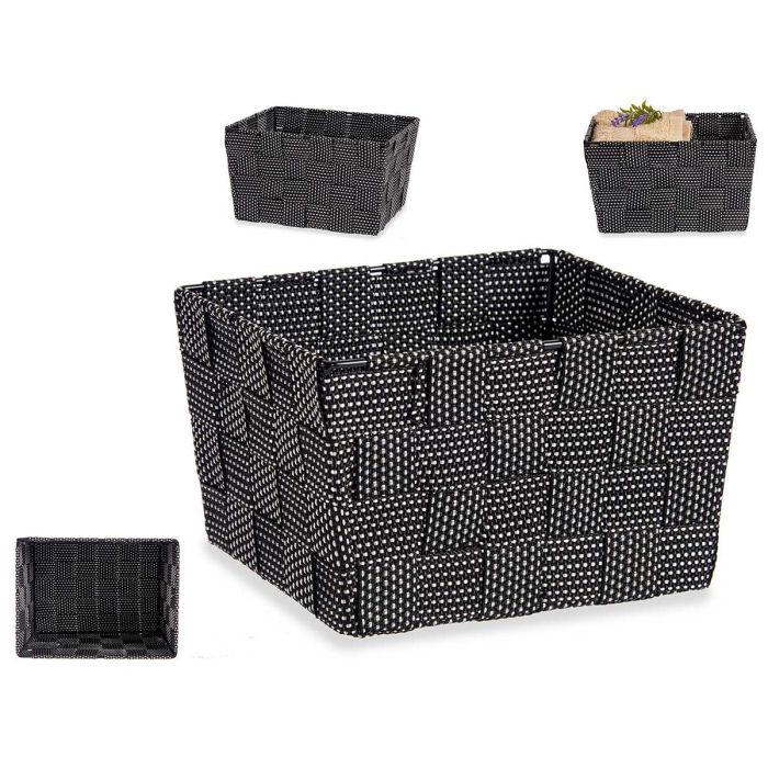 Cesta de Tela Cónica Pequeña Negra Kipit 20x11x15 cm (24 Unidades) Cesta de Tela Cónica Pequeña Negra Kipit 20x11x15 cm (24 Unidades)