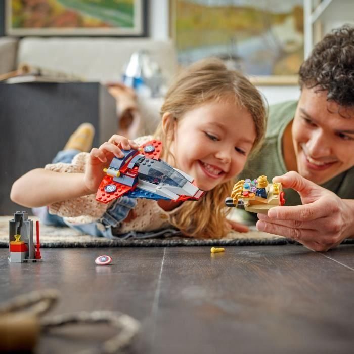 Lego 76319 Marvel Capitán América vs. Thanos - Set de Construcción con Quinjet y Guantelete del Infinito, 2 Minifiguras 4 Lego 76319 Marvel Capitán América vs. Thanos - Set de Construcción con Quinjet y Guantelete del Infinito, 2 Minifiguras 4