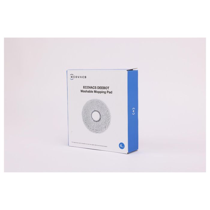 Ecovacs DCC040047 Paño de Mopa Lavable, 4 Piezas, Gris, para Robot Aspirador DEEBOT X5 OMNI y Familia X5