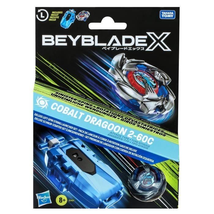 Beyblade X Pack Cobalt Dragoon 2-60C con lanzador de cuerdas de lujo, trompo de giro a la izquierda, a partir de 8 años 5 Beyblade X Pack Cobalt Dragoon 2-60C con lanzador de cuerdas de lujo, trompo de giro a la izquierda, a partir de 8 años 5