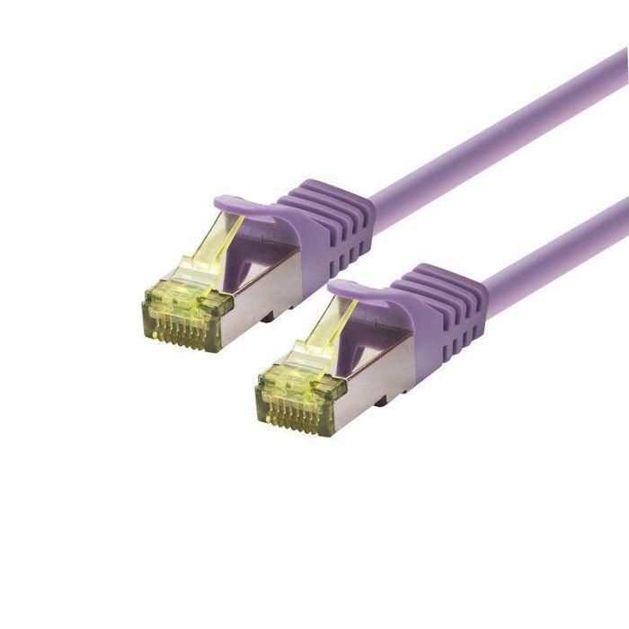 LOGON PROFESSIONAL Cable de Red Patch SFTP Cat.6a AWG26 0.5 Metros Violeta LSOH 500MHz Certificado 3P