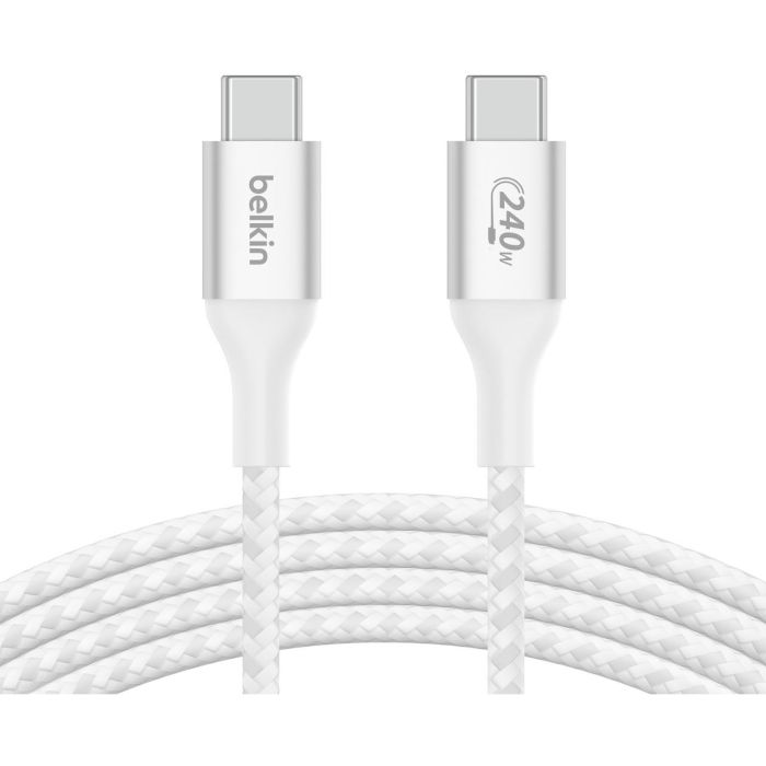 Belkin CAB015bt1MWH Cable USB-C a USB-C 1m Blanco Carga Rápida 3 Belkin CAB015bt1MWH Cable USB-C a USB-C 1m Blanco Carga Rápida 3