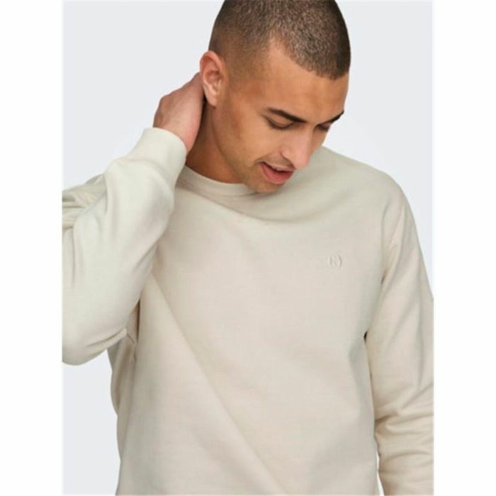 Sudadera sin Capucha Hombre Only & Sons Onsdan Unshed Reg Crew Neck Blanco 1