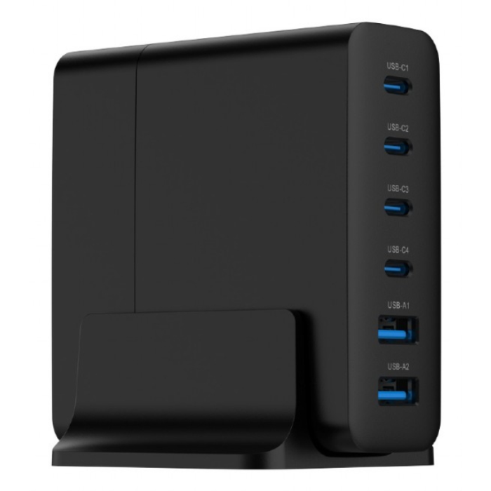 GEMBIRD TA-UC-2A4C-PD75-01-BK Cargador Universal para Dispositivos Móviles, Negro, Corriente Alterna, Carga Rápida, 2 Puertos USB, 4 Puertos USB Tipo C, Interior GEMBIRD TA-UC-2A4C-PD75-01-BK Cargador Universal para Dispositivos Móviles, Negro, Corriente Alterna, Carga Rápida, 2 Puertos USB, 4 Puertos USB Tipo C, Interior