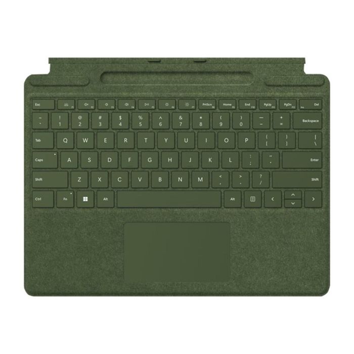 Microsoft Teclado Surface Pro Type Cover - Mecánico QWERTY Español, Panel Táctil, Compatible con Surface Pro 8 - Color Bosque
