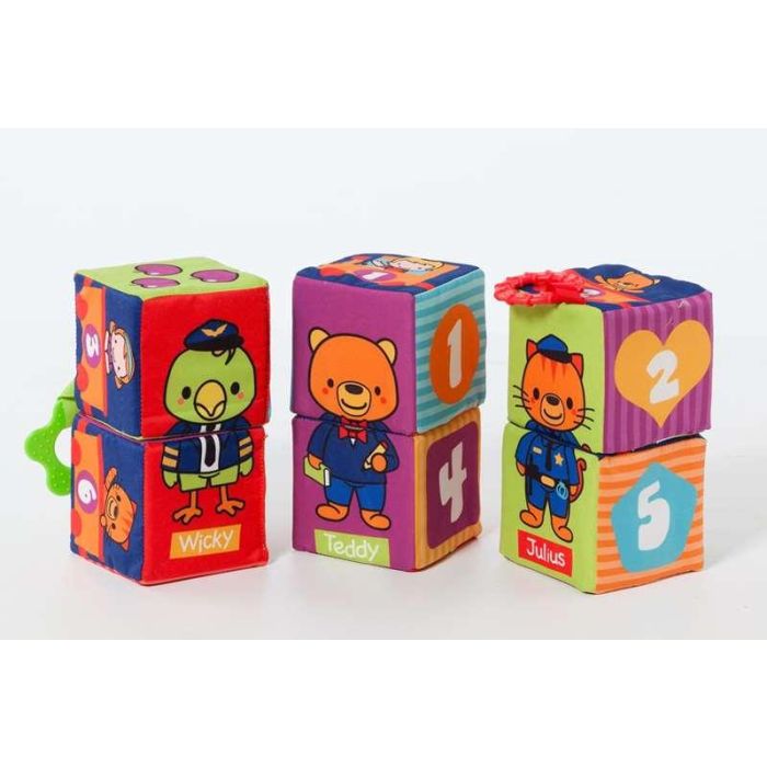 Bolsa cubos aprendizaje de tela 6 piezas 6 Bolsa cubos aprendizaje de tela 6 piezas 6