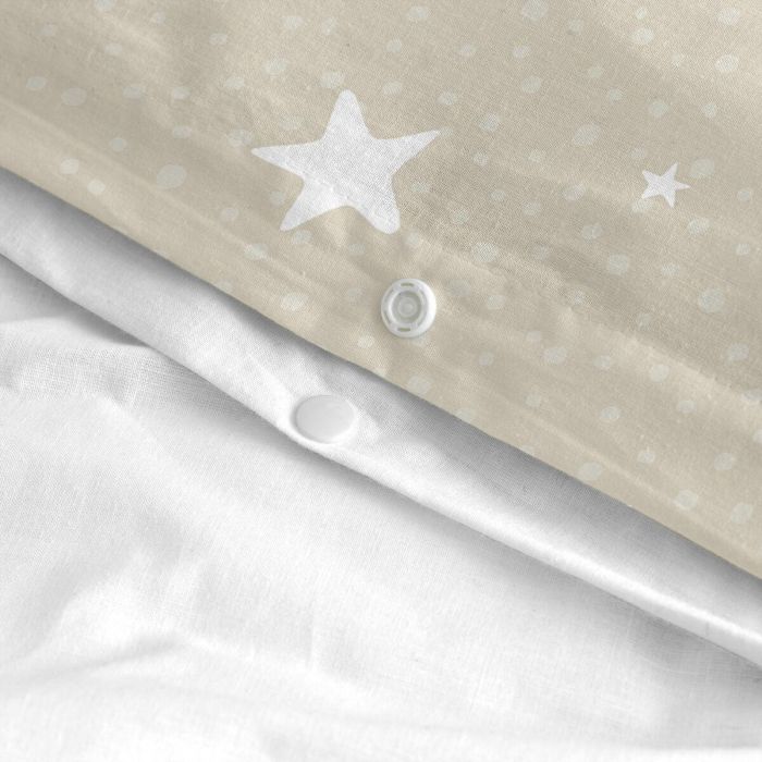 Juego de funda nórdica HappyFriday Basic Kids Beige Cuna de Bebé 2 Piezas 2 Juego de funda nórdica HappyFriday Basic Kids Beige Cuna de Bebé 2 Piezas 2