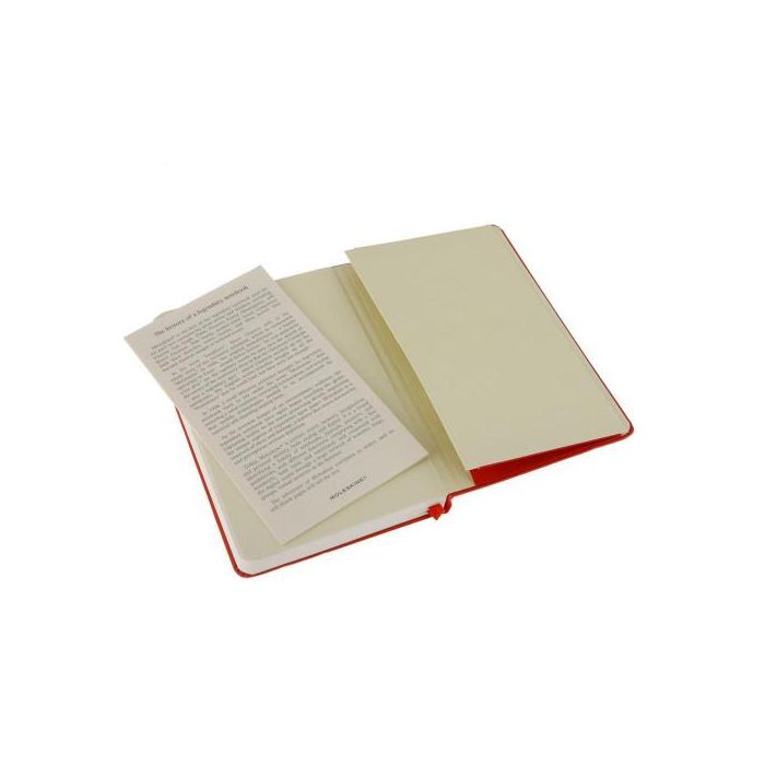 Cuaderno Moleskine Clasico Tapa Dura 13X21 240H 70Gr. Horizontal Con Goma Roja 1