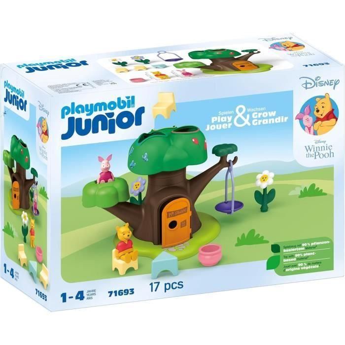 Playmobil Junior Disney: Winnie The Pooh Casa del Árbol Juguete Educativo para Niños Pequeños