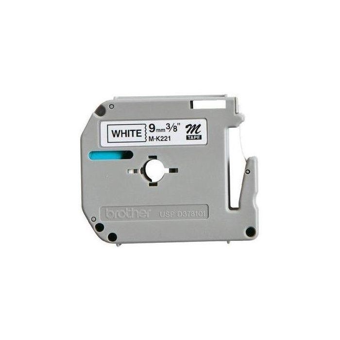 Cinta De Rotular Brother No Laminada 8M 9Mm Blanco Sobre Negro