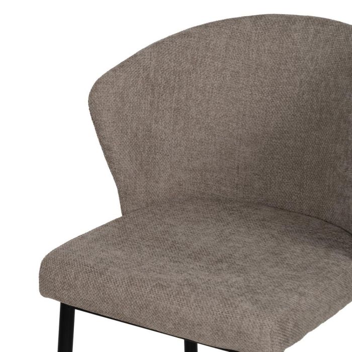 Silla Taupe Tejido-Metal Contract 52,50 X 55 X 80 cm