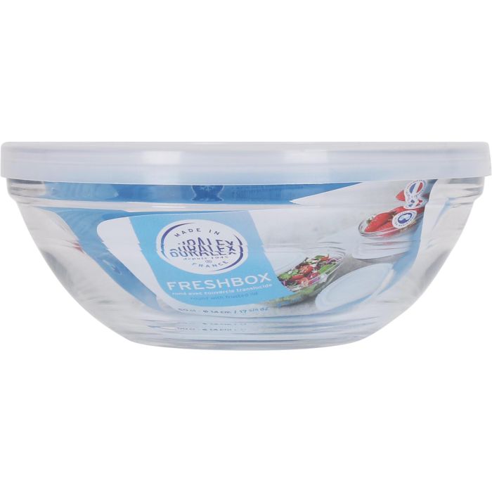 Duralex Bol Transparente con Tapa Freshbox 14 cm x 14 cm x 6 cm (12 Unidades) 1