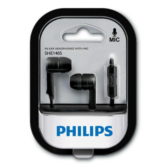 Philips Auriculares In-Ear con Micrófono - Negro