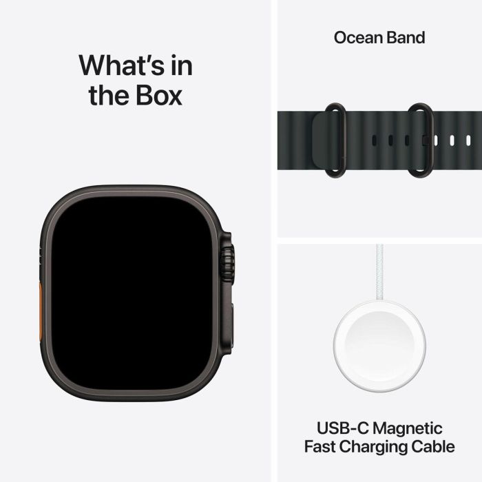 Apple Watch Ultra 3 Titanium Cellular 49mm Negro con Correa Ocean Negra 11 Apple Watch Ultra 3 Titanium Cellular 49mm Negro con Correa Ocean Negra 11