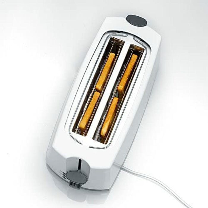 Severin Tostadora AT2234, 2 Ranuras Largas para 4 Rebanadas, Tostar, Descongelar y Recalentar, Soporte Repostería 1