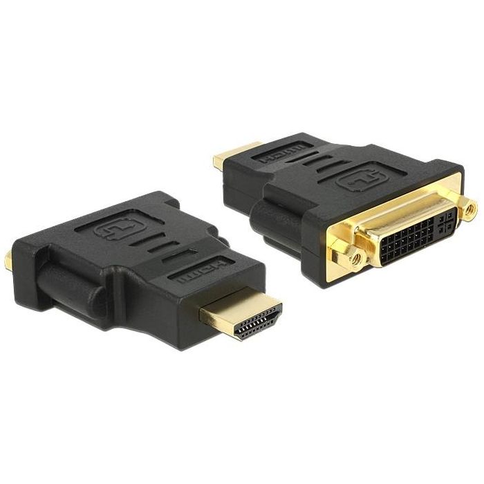DeLOCK 65467 Adaptador HDMI Macho a DVI 24+5 Hembra Negro para Monitores y Proyectores