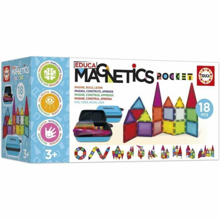 EDUCA EDU8412668202719 Estuche Magnético Juego de Construcción 18 Bloques Magnéticos, 2 Animales, 8 Cartas – 3+ Años 2 EDUCA EDU8412668202719 Estuche Magnético Juego de Construcción 18 Bloques Magnéticos, 2 Animales, 8 Cartas – 3+ Años 2