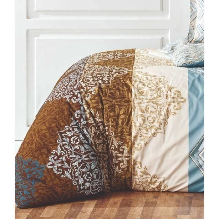 Juego de cama ASI8683342463898 - 1 funda nórdica 220x240 cm + 2 fundas almohada 60x60 cm - 100% algodón reforzado Blanco 1
